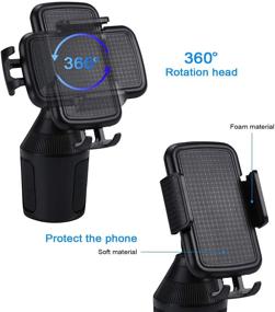 img 1 attached to 📱 Ihens5 Car Phone Mount: Universal Adjustable Cup Phone Holder for iPhone/Samsung