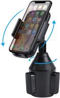 📱 ihens5 car phone mount: universal adjustable cup phone holder for iphone/samsung logo