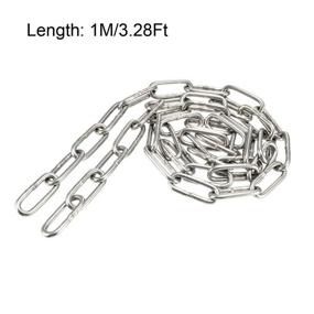 img 2 attached to Uxcell Stainless Hardened Length Thickness Material Handling Products for Coil Chains