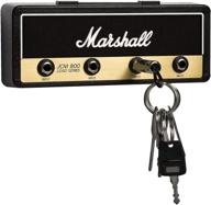 marshall jack rack - wall mounted guitar amp key hanger with license. includes 4 guitar plug keychains and 1 wall mounting kit for easy installation (standard jcm800) логотип