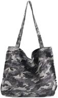 chic vintage camouflage handbag: perfect shoulder shopping companion for stylish women logo