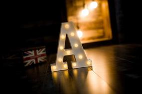 img 3 attached to 🌟 Stylish Foaky LED Letter Lights for Night Light Decoration at Weddings or Parties - Battery Powered Lamps for Christmas, Home Bar, Birthdays (A)