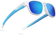 tpee flexible frame kids polarized sunglasses, 100% uv 🕶️ protection for boys and girls ages 5-13, ideal for sports logo