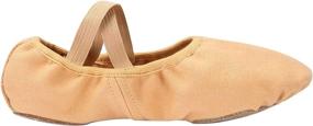 img 3 attached to 🩰 Linodes Stretch Canvas Split Sole Dance Shoes - Ideal for Girls and Women