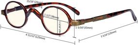 img 1 attached to 👓 Eyekepper Blue Light Blocking Computer Reading Glasses - Small Round Readers with Spring Hinges - Red +2.50" - Enhanced SEO