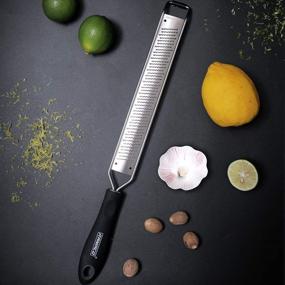 img 3 attached to Raniaco Kitchen Lemon Zester Cheese Grater – Premium Stainless Steel Blade for Parmesan Cheese, Citrus, Ginger, Garlic, Nutmeg, Chocolate, and Vegetables - Includes Protective Case