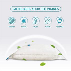 img 2 attached to 🛌 Jumbo Vacuum Storage Bags - 10 Space Saver Bags with Pump, Ideal Vacuum Seal Bags for Clothes, Comforters, Blankets, Bedding