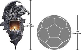 img 2 attached to 🏰 Усилите свое пространство с помощью светильника настенного бра Design Toscano Dragon's Castle Lair: 15 дюймов, полирезин, серый камень.