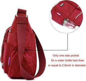 img 1 attached to 👜 Сумочка-кроссбоди STUOYE: Стильная, лёгкая, сделанная из нейлона плечевая сумка с несколькими карманами - идеальная сумка для путешествий и повседневного использования для женщин.