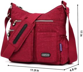 img 2 attached to 👜 Сумочка-кроссбоди STUOYE: Стильная, лёгкая, сделанная из нейлона плечевая сумка с несколькими карманами - идеальная сумка для путешествий и повседневного использования для женщин.