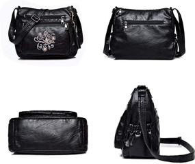 img 3 attached to 👛 ELDA Embroidered Crossbody Pocketbooks: Unique Women's Handbags & Wallets