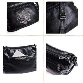 img 2 attached to 👛 ELDA Embroidered Crossbody Pocketbooks: Unique Women's Handbags & Wallets