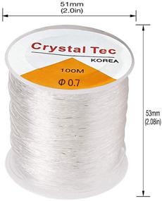 img 3 attached to 🔮 2Pack 0.7mm Elastic String for Jewelry Making - Transparent Elastic Bracelet Rope Crystal Beading Cord, Perfect for DIY Jewelry, Easily Pass Through Beads