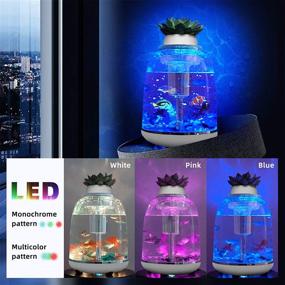 img 2 attached to 🐠 Complete Fish Tank Aquarium Starter Kits: 1.45-Gallon 360 Aquarium with LED Lighting, Power Filter, Goldfish Tank, Self-Cleaning & Plant-Growing Family Project