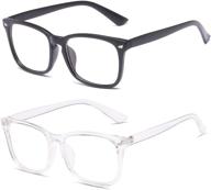 mbulon blue light blocking glasses: square computer glasses for women/men - nerd reading gaming glasses (non prescription) logo