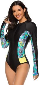 img 2 attached to Yateen Athletic Training Swimsuit Rashguard Women's Clothing