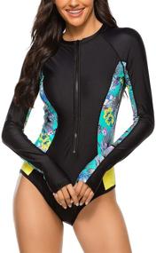 img 4 attached to Yateen Athletic Training Swimsuit Rashguard Women's Clothing