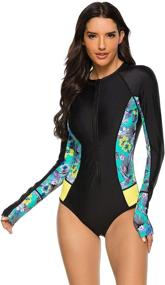 img 3 attached to Yateen Athletic Training Swimsuit Rashguard Women's Clothing