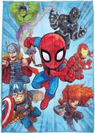 🔒 burst weighted blanket by marvel super hero adventures - 4.5 lbs, 36x48 inches - avengers inspired kids bedding with fade resistant super soft velboa - official marvel product! logo