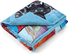 img 1 attached to 🔒 Burst Weighted Blanket by Marvel Super Hero Adventures - 4.5 lbs, 36x48 inches - Avengers Inspired Kids Bedding with Fade Resistant Super Soft Velboa - Official Marvel Product!