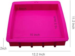 img 2 attached to 🧼 Large 10 inch Square Silicone Slab Mold for Soap Making - Capacity 101oz (3000ml/3L/3000cc/3kg)