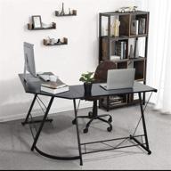 furniturer inc l-shaped computer desk: space-saving modern corner desk for small spaces logo