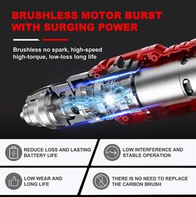 img 3 attached to 🔋 Newtall Brushless Driver with 1 Battery and 12 Magnetic Function