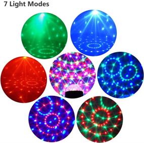 img 3 attached to 🎉 Ultimate Sound Activated Party Lights with Remote Control: RBG Disco Ball, Strobe Lamp, 7 Modes Stage Par Light for Memorable Home Room Dance Parties, Birthdays, DJ Events, Karaoke, Weddings, Xmas, Clubbing, and Pub Shows