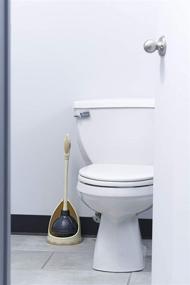 img 1 attached to 🚽 Superio Beige Plunger with Comfort Grip and Matching Caddy - Heavy Duty, for Clean Bathroom Sink and Toilet