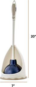 img 3 attached to 🚽 Superio Beige Plunger with Comfort Grip and Matching Caddy - Heavy Duty, for Clean Bathroom Sink and Toilet