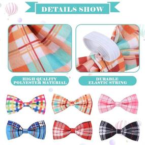 img 1 attached to 🐶 PAWCHIE Christmas Plaid Dog Bow Ties - Pack of 6 Cute Collar Attachment Bow Ties for Small Medium Large Dogs Puppies Cat - Xmas Collar Charms Accessories for Party, Wedding, Birthday
