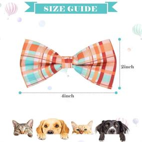 img 3 attached to 🐶 PAWCHIE Christmas Plaid Dog Bow Ties - Pack of 6 Cute Collar Attachment Bow Ties for Small Medium Large Dogs Puppies Cat - Xmas Collar Charms Accessories for Party, Wedding, Birthday