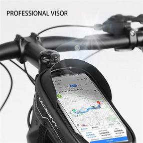 img 3 attached to 🚲 Waterproof Bike Phone Mount Bag with Touch Screen Sun Visor - Fits Phones Below 6.9 Inches