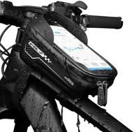 🚲 waterproof bike phone mount bag with touch screen sun visor - fits phones below 6.9 inches logo