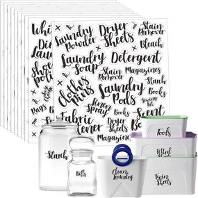 img 4 attached to 🏷️ Organize Your Laundry Room & Linen Closet with 318 PCS Waterproof Stickers: Easy Sorting & Stylish Labeling for Home, Office, Bathroom, and Beauty Supplies