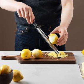 img 3 attached to 🍋 Enhance Your Culinary Creations with the Citrus Lemon/Lime Zester Kitchen Tool & Cheese Grater Set by BUTTERLEE – Premium Stainless Steel Fine Grater for Chocolate, Garlic, Ginger, Nutmeg, Coconut, Spices, and Parmesan Cheese Shredding