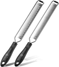 img 4 attached to 🍋 Enhance Your Culinary Creations with the Citrus Lemon/Lime Zester Kitchen Tool & Cheese Grater Set by BUTTERLEE – Premium Stainless Steel Fine Grater for Chocolate, Garlic, Ginger, Nutmeg, Coconut, Spices, and Parmesan Cheese Shredding