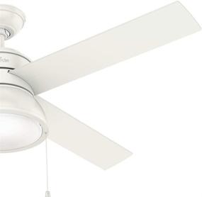 img 1 attached to 🔌 Hunter Loki Indoor Ceiling Fan with LED Light & Pull Chain Control, 52", Fresh White - Energy-Efficient Cooling Solution for Any Space