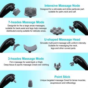 img 1 attached to 💆 Cordless Handheld Back Massager with Interchangeable Nodes for Father's Day Gift - Relieve Body Pain & Muscle Tension Effectively