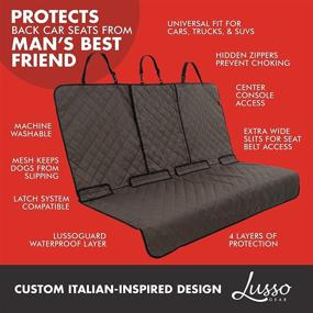 img 3 attached to LUSSO GEAR Dog Car Seat Cover For Back Seat Dogs in Carriers & Travel Products