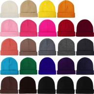 🧢 satinior 24-piece assorted color kids winter beanie hats: warm acrylic caps for boys and girls logo