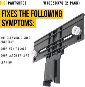 img 2 attached to 🔧 W10350376 Dishwasher Top Rack Adjuster (2-Pack) - Ideal for KitchenAid & Kenmore Dishwashers by PartsBroz. Reliable Replacement for AP5956100, PS10064063, W10238418, W10253546, W10712394VP
