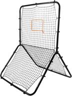 🎯 crown sporting goods multi-sport rebounder pitch back screen: adjustable target, black - 65 x 49 inch логотип