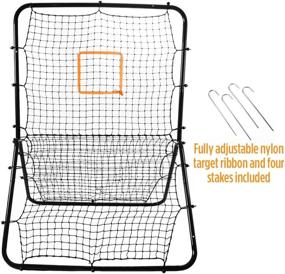 img 3 attached to 🎯 Crown Sporting Goods Multi-Sport Rebounder Pitch Back Screen: Adjustable Target, Black - 65 x 49 Inch