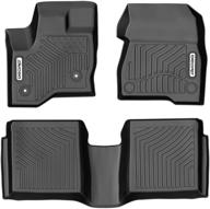 oedro all-weather floor mats for ford flex 2009-2019 | black 🚗 tpe material | full set liners: 1st & 2nd row, front & rear logo