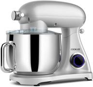 🥣 high-powered all-metal cooklee stand mixer - 800w 8.5-qt. kitchen mixer with versatile speed control and dishwasher-safe attachments - silver логотип