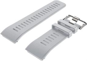 img 4 attached to QGHXO Band for Garmin Vivoactive HR - Premium Soft Silicone Replacement Watch Band (Bands Only, No Tracker)