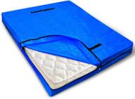 🛏️ veno full size mattress bag with 8 handles: reusable, heavy-duty protector for moving & storage, strong zipper closure, extra thick cover, recycled material logo