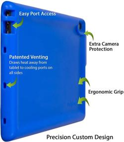 img 2 attached to 📱 BobjGear Bobj Rugged Tablet Case for Lenovo Smart Tab M10 10.1 - Kid Friendly, Fits TB-X605F, TB-X505, and P10 TB-X705F (Batfish Blue)