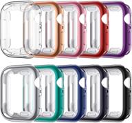 📱 10-pack vasg apple watch series 6 / se / series 5 / series 4 40mm screen protector cases - ultra-thin soft tpu plated bumper full cover protective cases compatible with iwatch 40mm logo